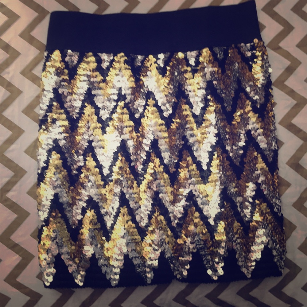 Sequin mini skirt